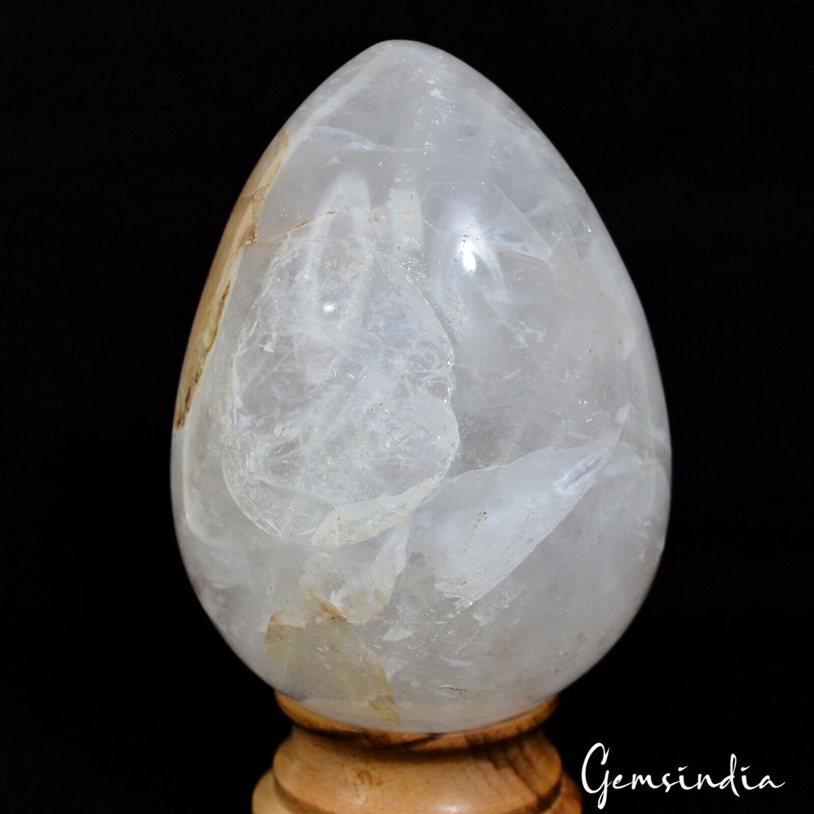 3230 Ct Natural Untreated White Quartz Huge Gem Egg Shape Healing Crystal 3.7"