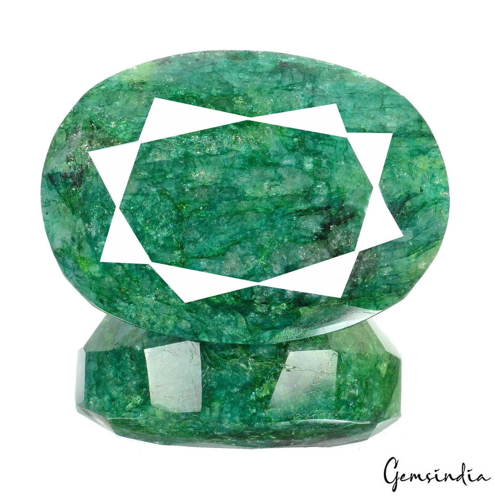 Certified 2240 Cts Natural Green Emerald Oval Cut Loose Earth mined Gemstone