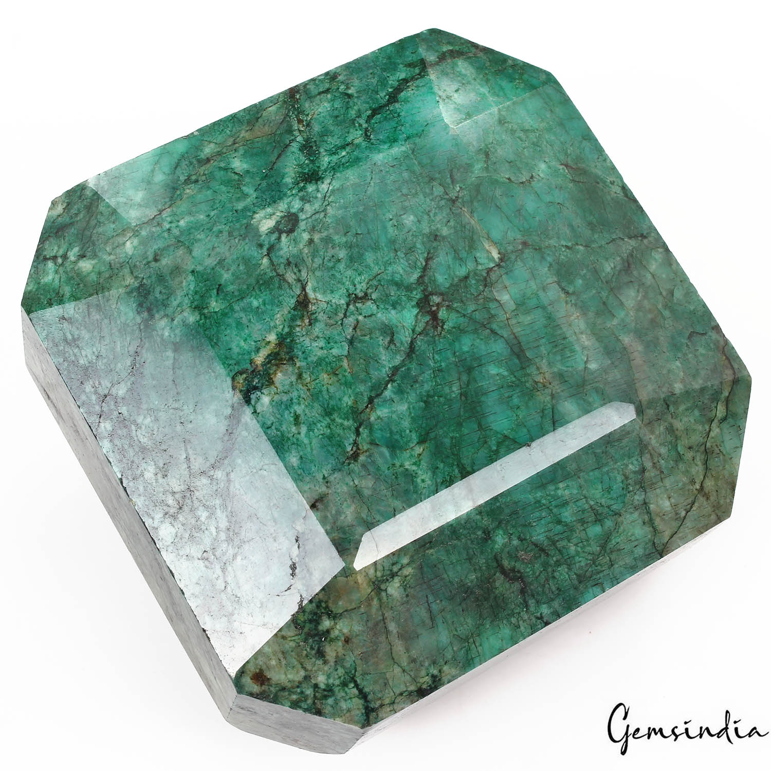 Certified 5350 Cts Natural Brazilian Green Emerald Octagon Cut Museum Size Gem