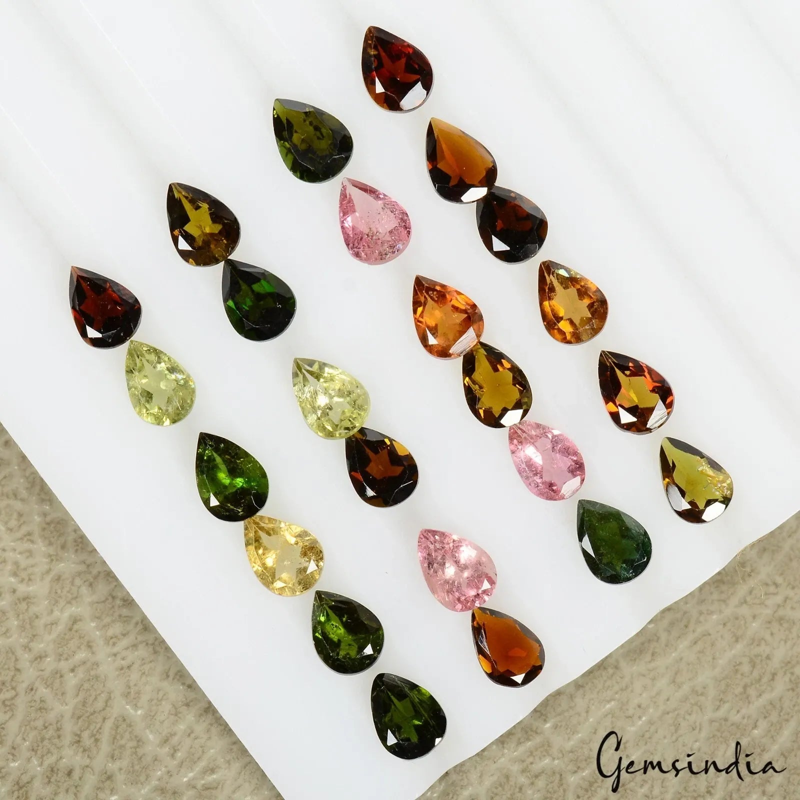 Tourmaline Lot, Loose Gemstone, Untreated — 24 Pieces, 7x5mm, 14.70 Ct, Mozambique