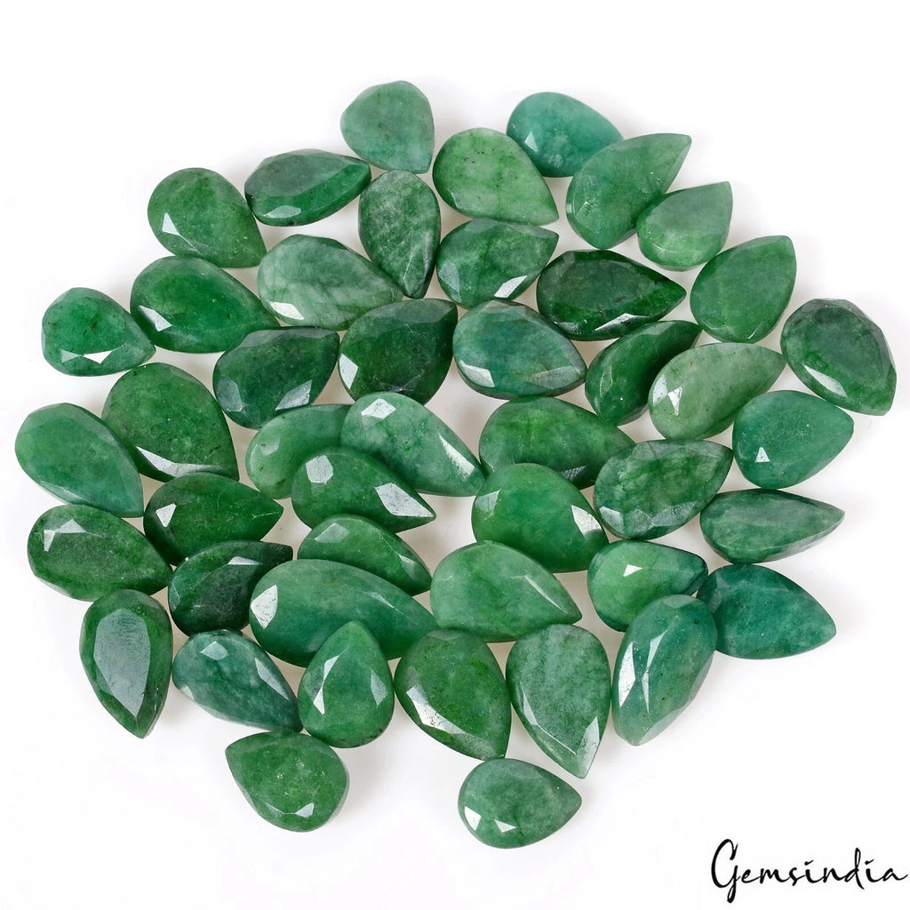 Emerald Lot, Loose Gemstone, Color Enhanced, Green — 46 Pieces, 13mm to 21mm, 370 Ct, Brazil