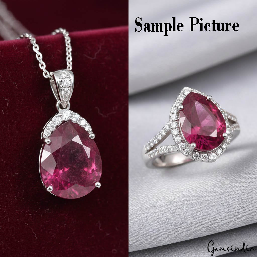 Certified 22.80Ct Natural Mozambique Pink Red Ruby Pear Faceted Cut Gem For Ring