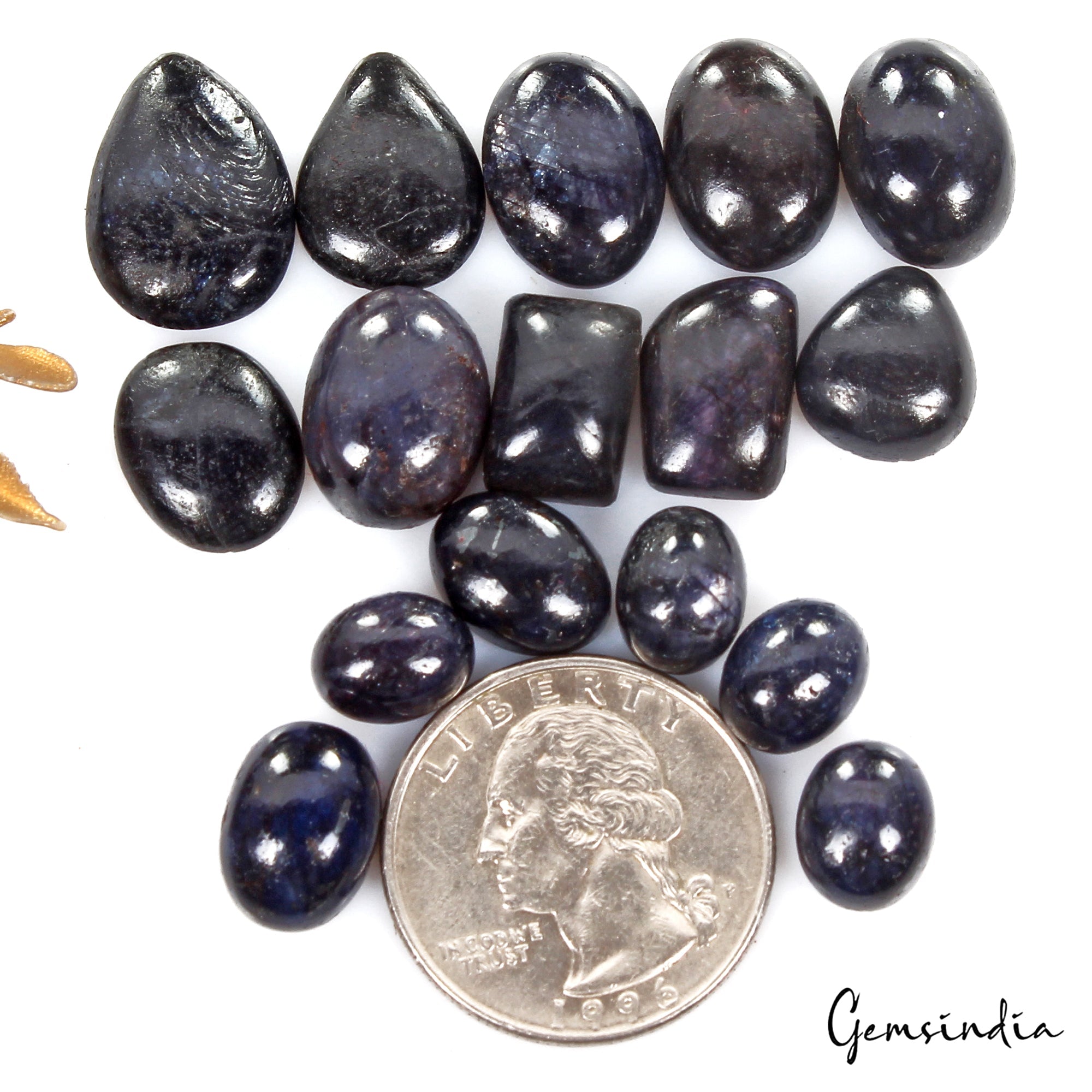 131.40 Cts/16 Pcs Natural Dark Blue Sapphire Mix Cab Loose Gems Lot For Jewelry