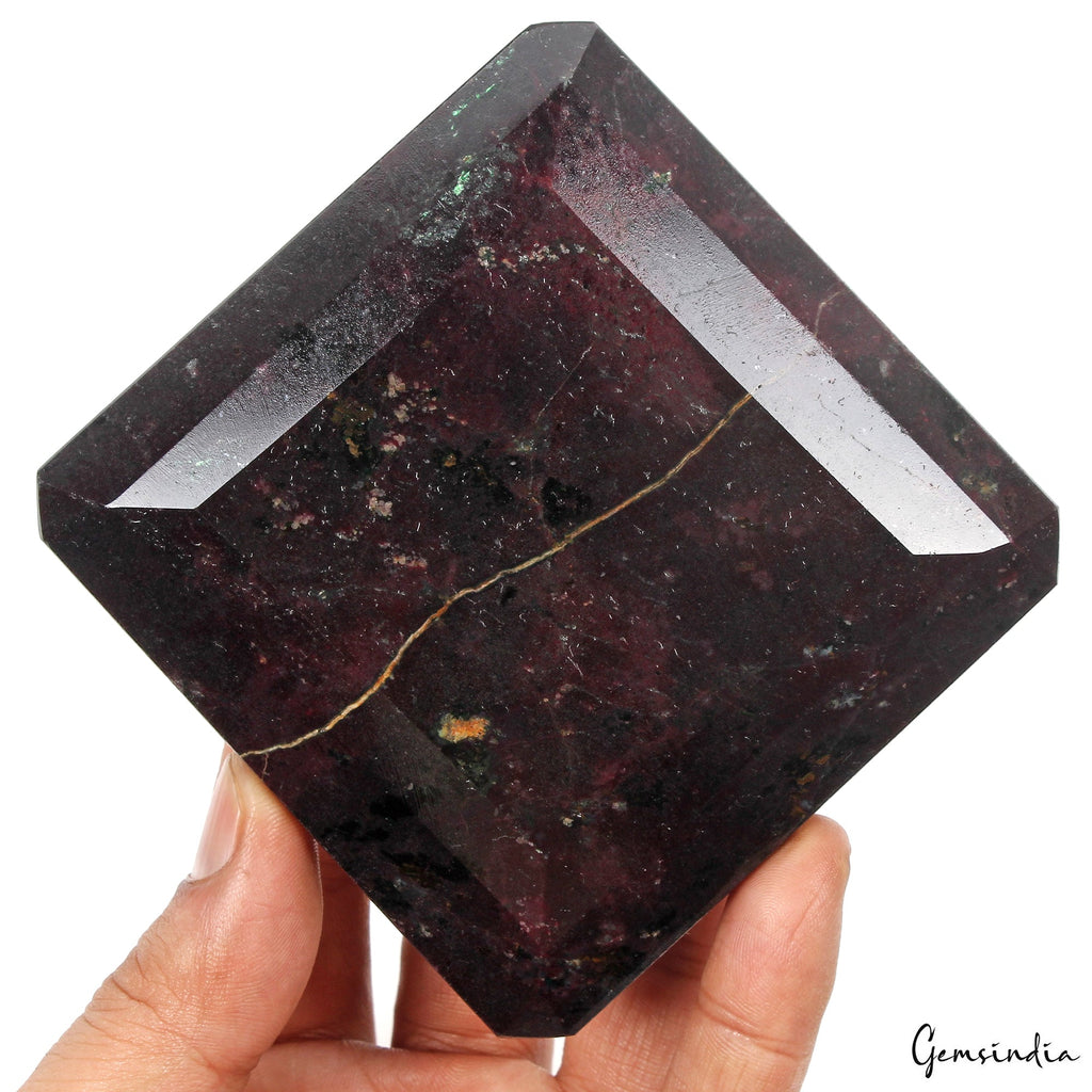 RARE 650 Gram Natural HUGE Untreated Dark Red Ruby Octagon Cut Loose Gemstone