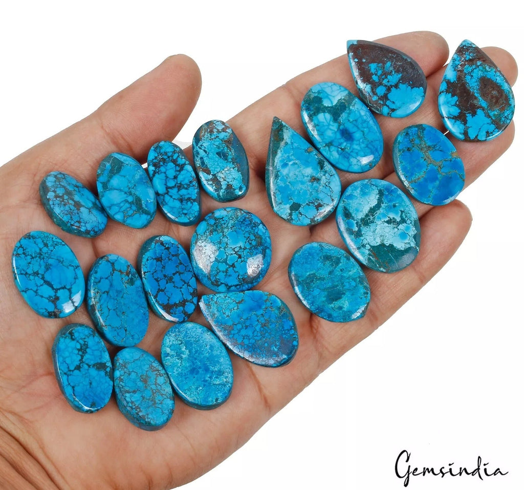 460 Ct/19 Pcs Natural USA Blue Green Turquoise Mix Cab Loose Wholesale Gemstones
