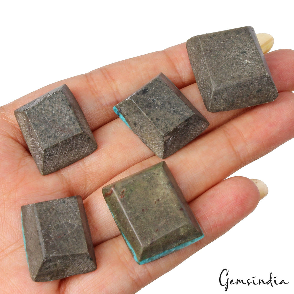 5 Pcs Natural Turquoise Top Quality 21-26mm Cabochon Untreated Loose Gemstones