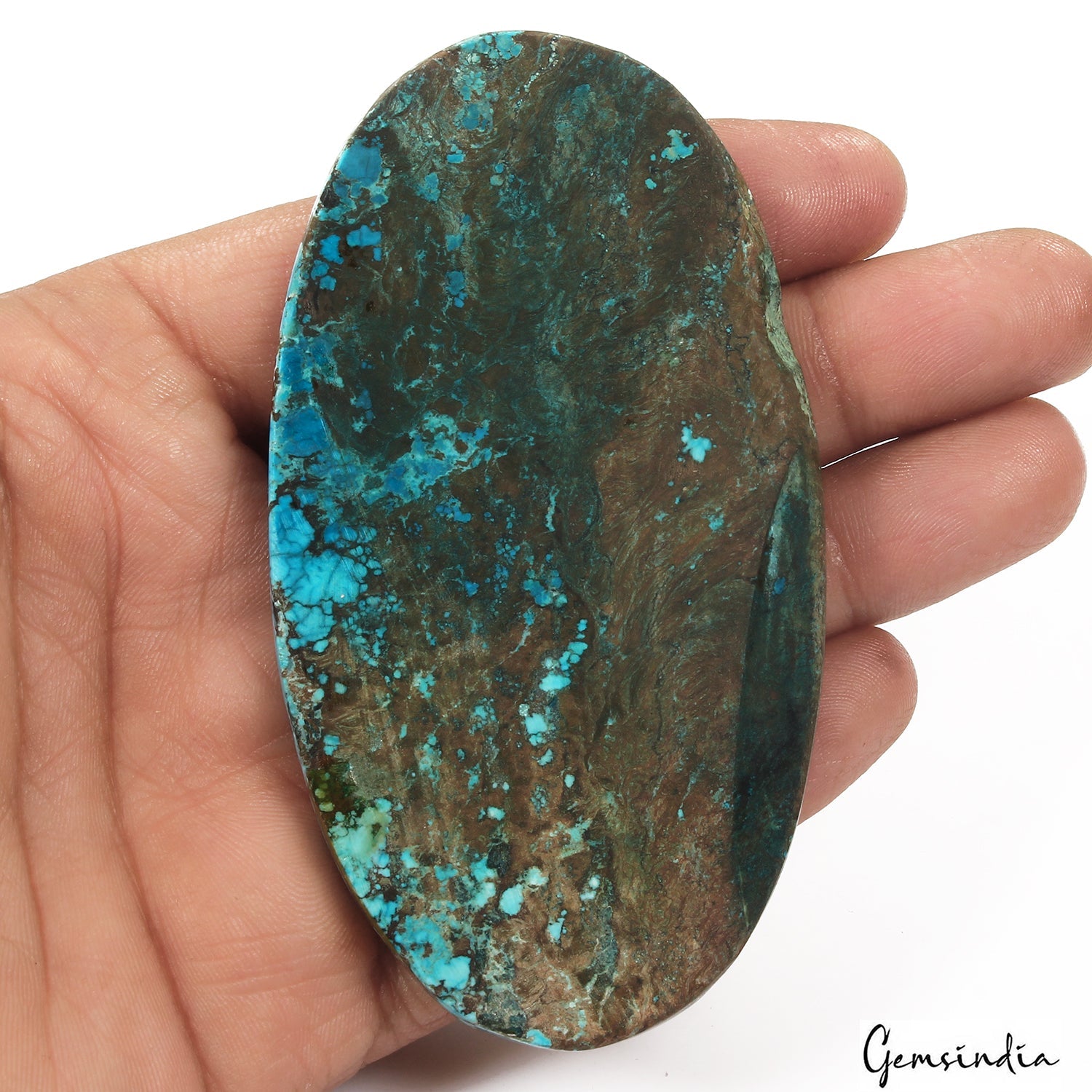 440 Ct Blue Spiderweb Turquoise Oval Cabochon Arizona Loose Huge Gems From U.S