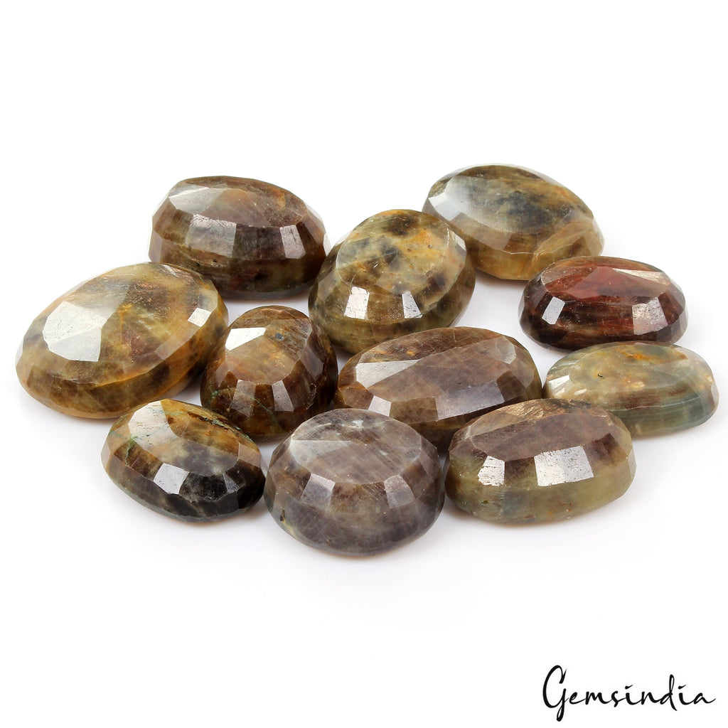 2970 Ct Natural Brown Untreated Sapphire Mix Faceted Loose Wholesale Gems~11 Pcs