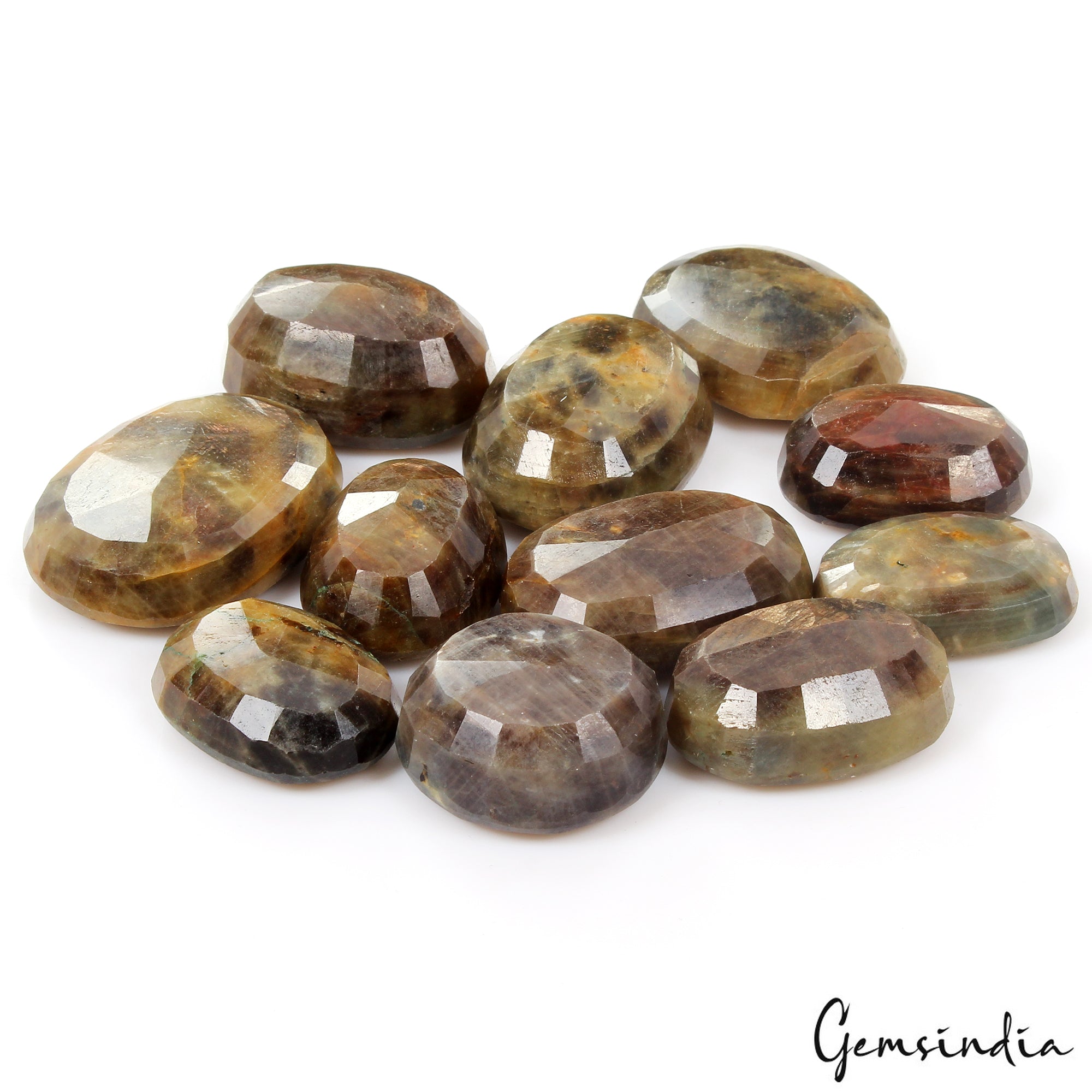 2970 Ct Natural Brown Untreated Sapphire Mix Faceted Loose Wholesale Gems~11 Pcs
