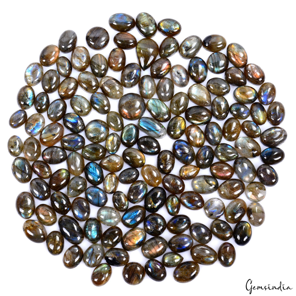 1300Ct Natural Multi Labradorite Mix Shape Cabochon Loose Gemstone Wholesale Lot