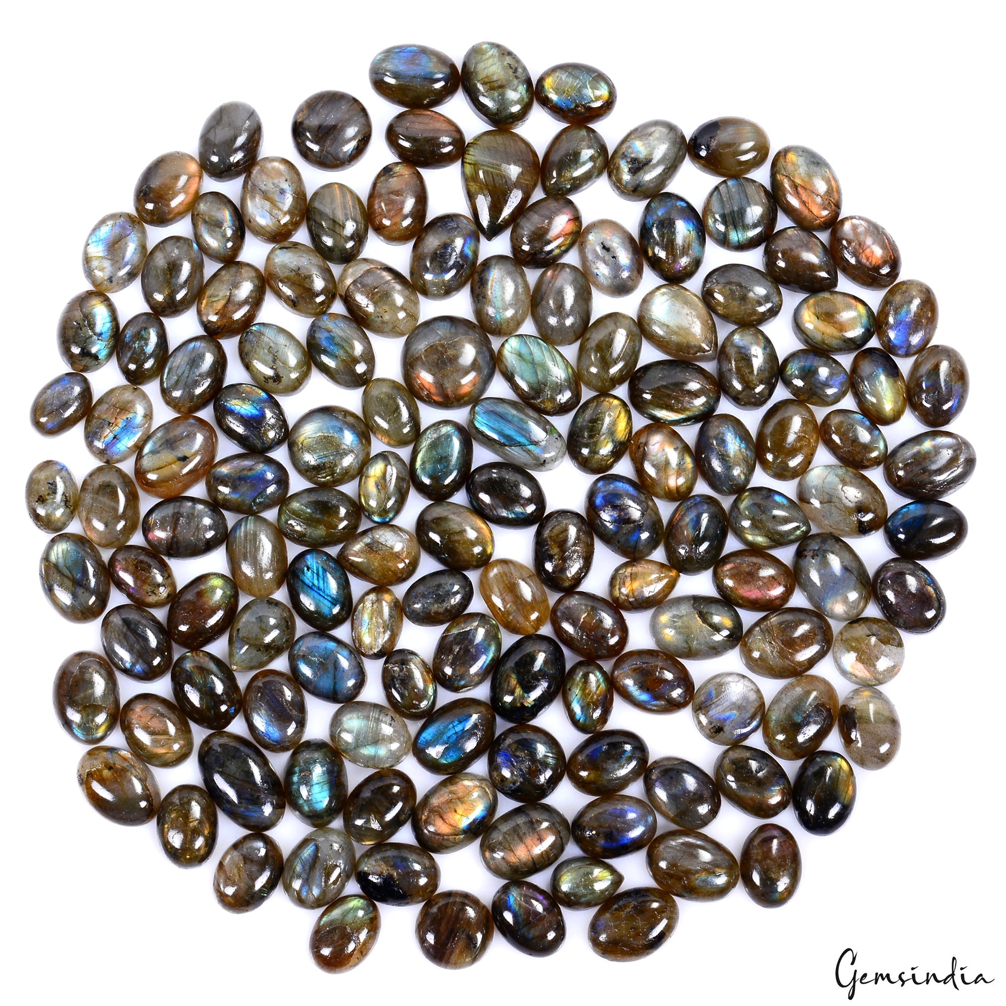 1300Ct Natural Multi Labradorite Mix Shape Cabochon Loose Gemstone Wholesale Lot