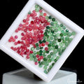 2-3mm Round Cut Natural Emerald Ruby Loose Jewelry Kind Gemstones~ 22 Ct/200 Pcs