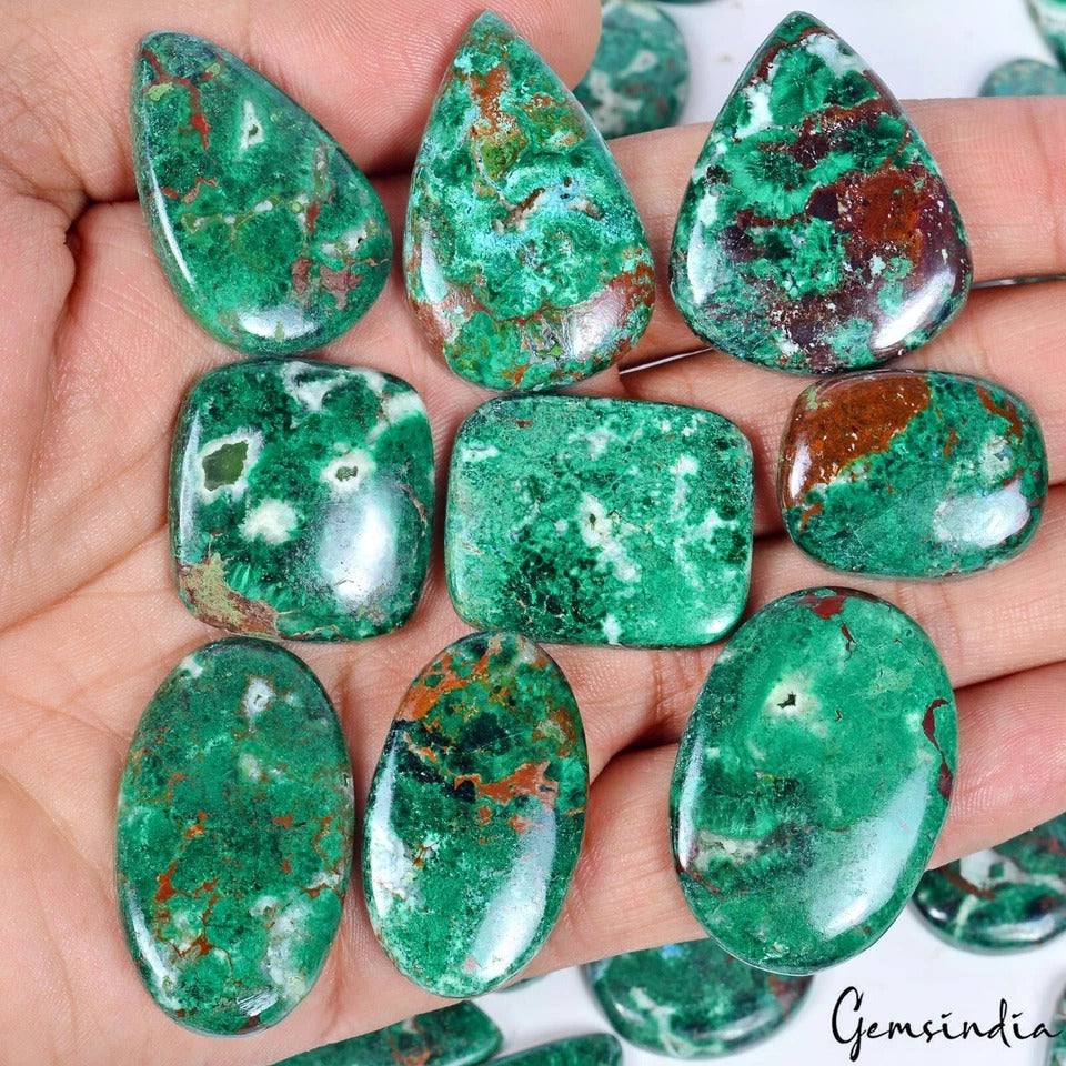 Azurite Lot, Cabochon, Untreated — 67 Pieces, 21mm to 42mm, 2500 Ct, Madagascar