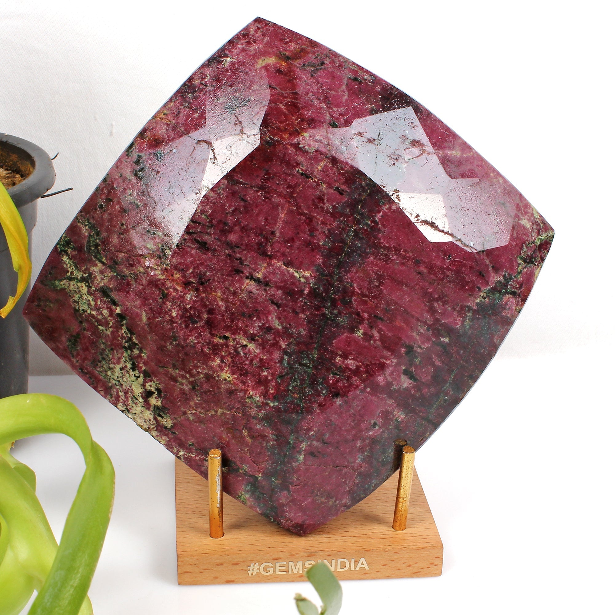 RARE 2.1 Kilo Natural HUGE Untreated Red Ruby Museum Grade Cushion Cut Gemstone