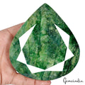 Certified 3930Ct Natural Green Zambian Emerald Pear Faceted Earth Mined Gemstone