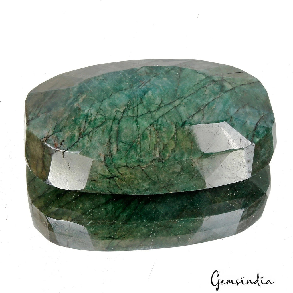 620 Cts Natural Green Brazilian Emerald Oval Faceted Earth Mined Huge Loose Gem