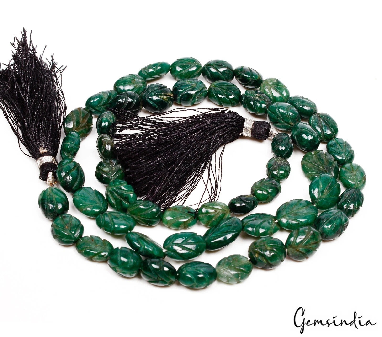 21" Strand Natural Emerald 18-20mm Stunning Green Oval Drilled Cabochon Bead