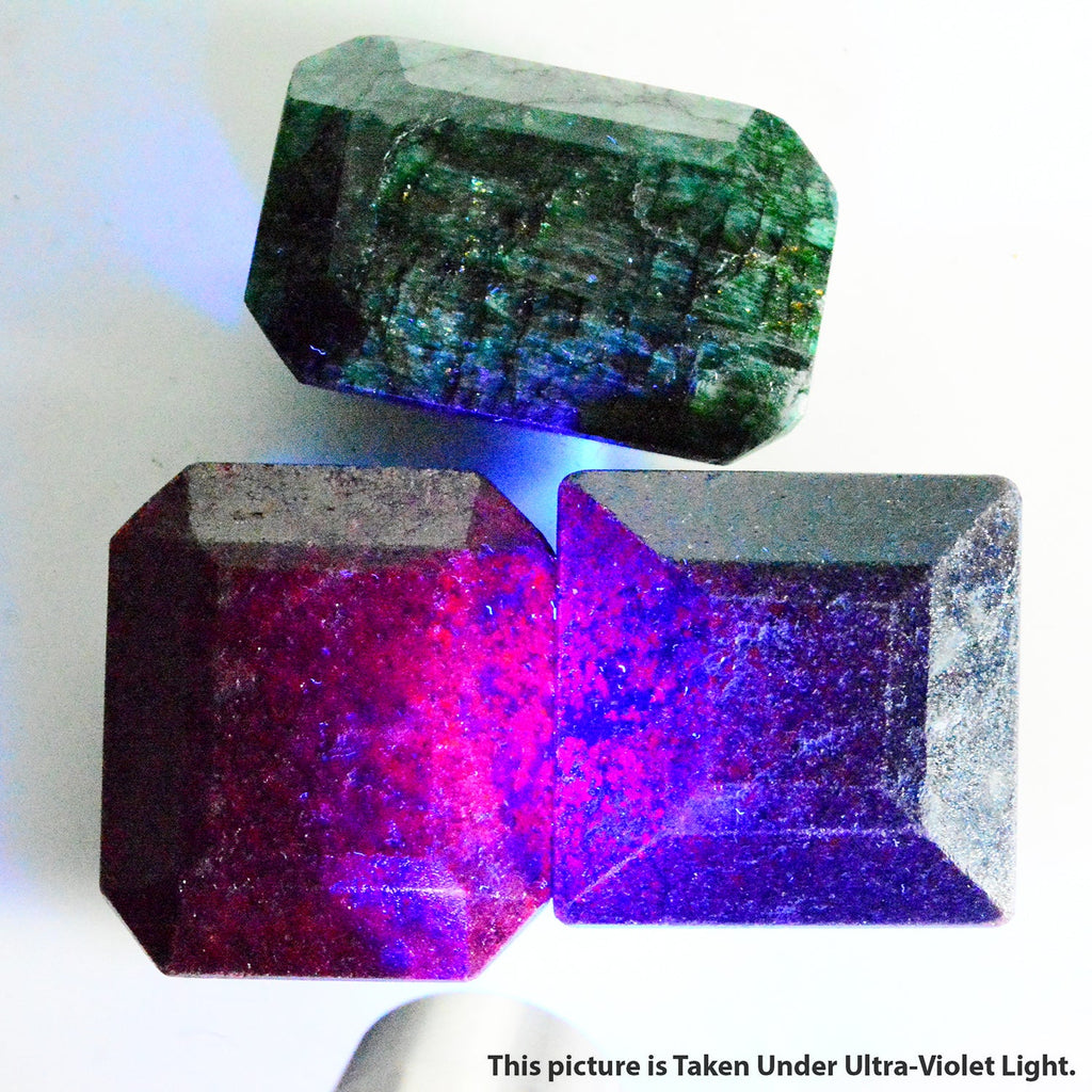 1350 Cts Natural Ruby, Sapphire & Emerald Octagon Cut Huge Gemstones 42-56mm