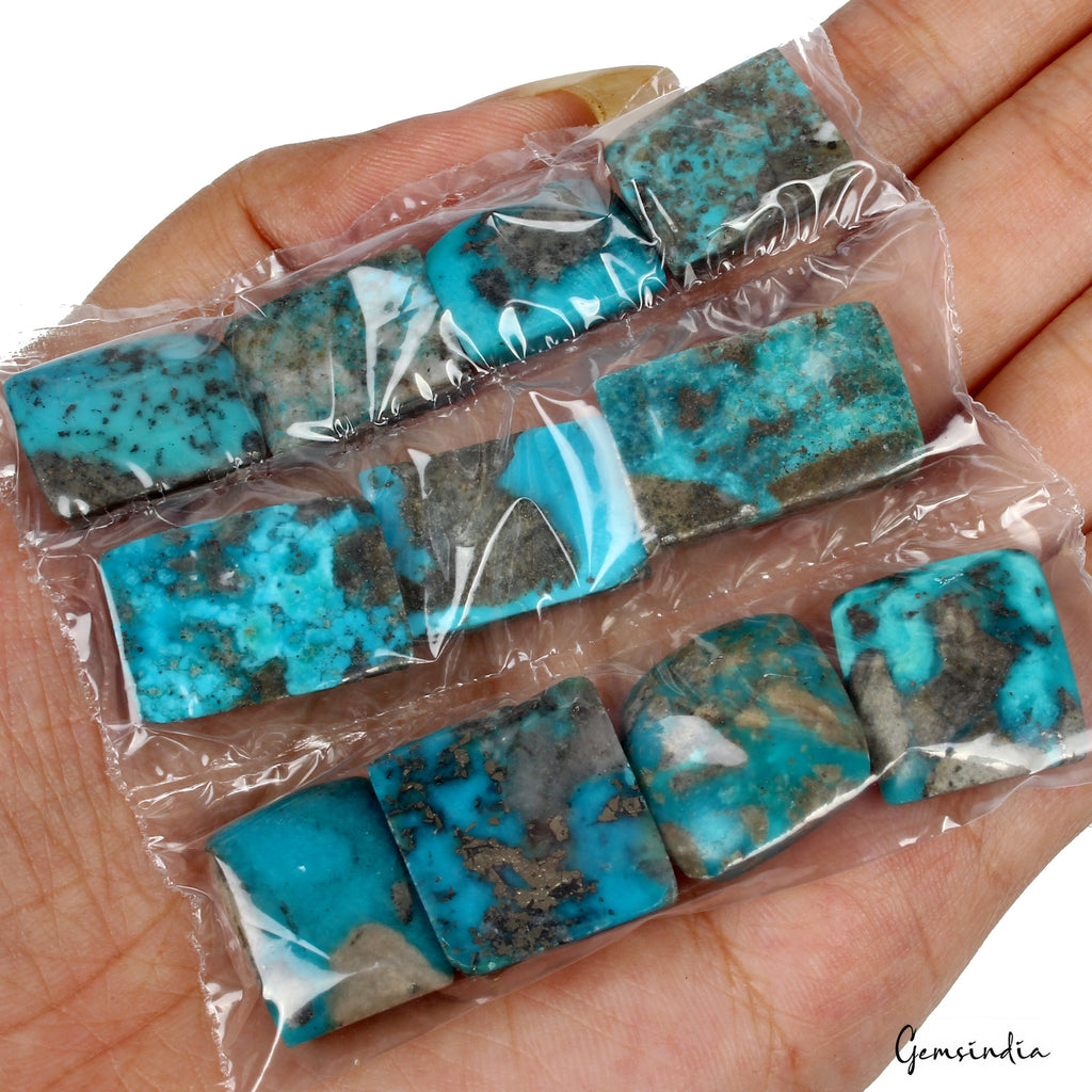 240 Ct/12 Pcs Natural Untreated Blue Turquoise Baguette Cut Loose Wholesale Gems
