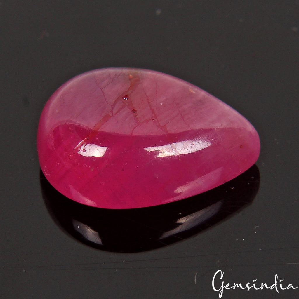 11.50 Cts Certified Natural Ruby Stunning Pink Red Ring size Loose Cabochon Gem