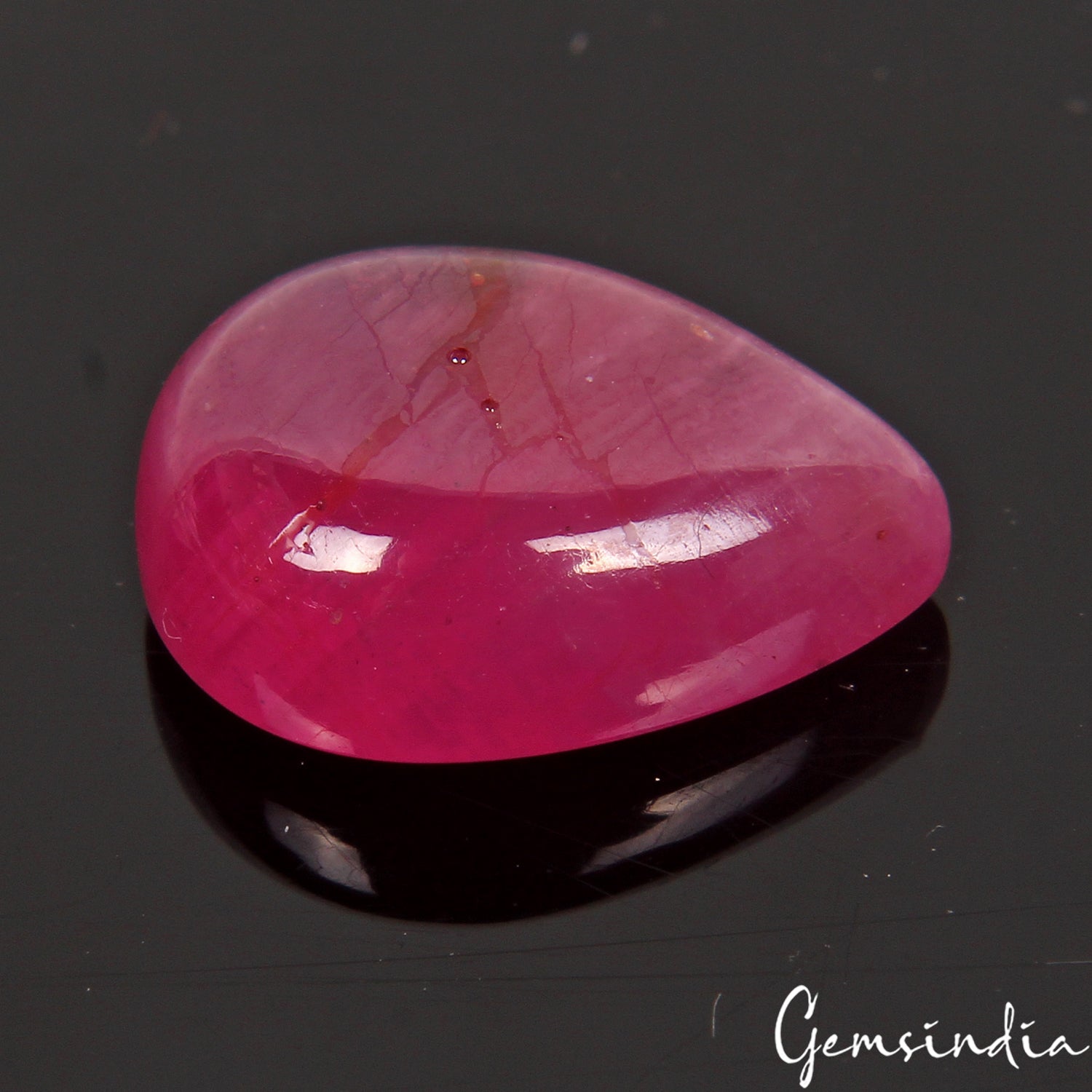 11.50 Cts Certified Natural Ruby Stunning Pink Red Ring size Loose Cabochon Gem