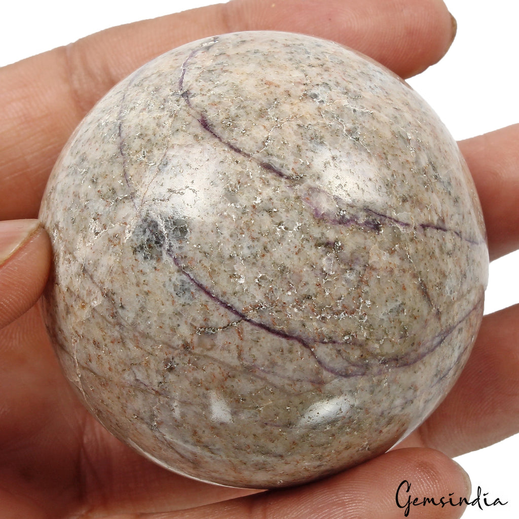 1220Ct Natural Lapis Calcite Matrix Crystal Healing Mineral Huge Gem Sphere 55mm