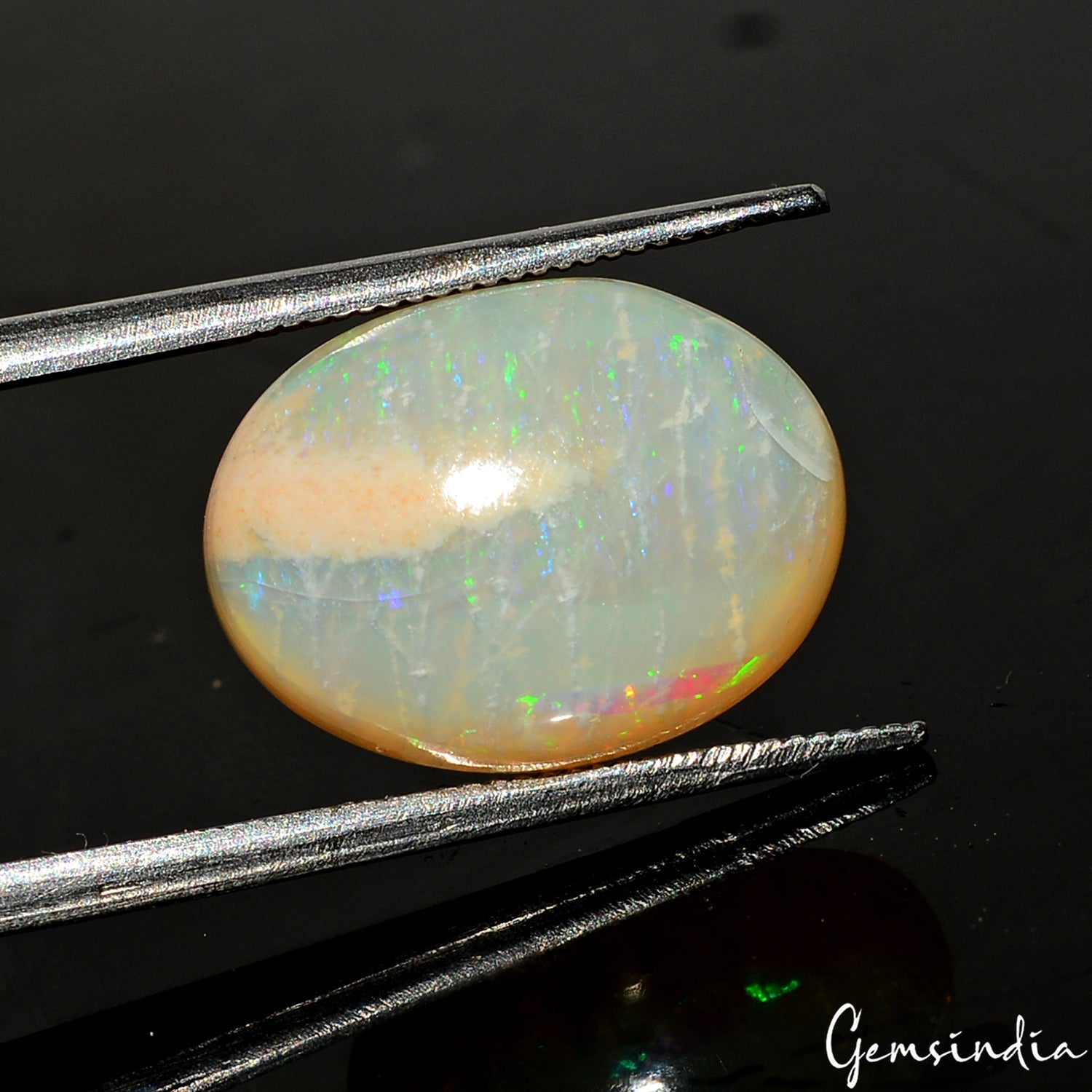 7.70 Cts Natural Fire Australian Opal Gemstone Pendant Supply Oval Cabochon ~