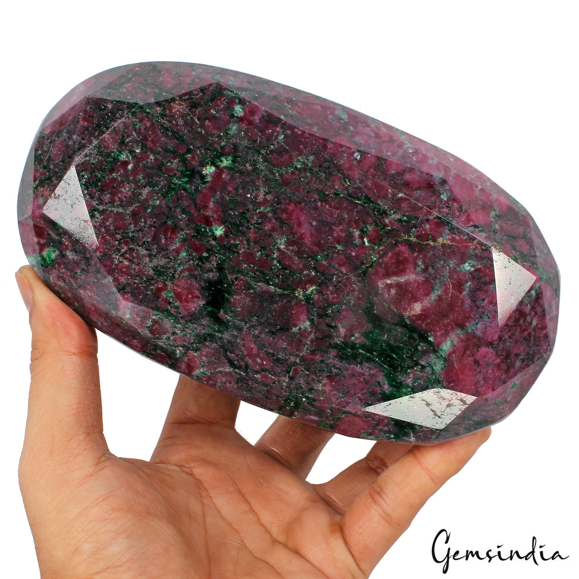 Natural Ruby Zoisite 2.6 Kilo Earth Mined Oval Cut Museum Grade Rare Gemstone