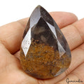 Certified 320 Ct Natural Orange Brown Sapphire Pear Cut Untreated Bi-color Gem