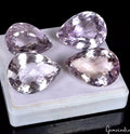 VVS 205.10 Ct Natural Lavender Color Amethyst Certified Bolivian Gemstones~4 Pcs