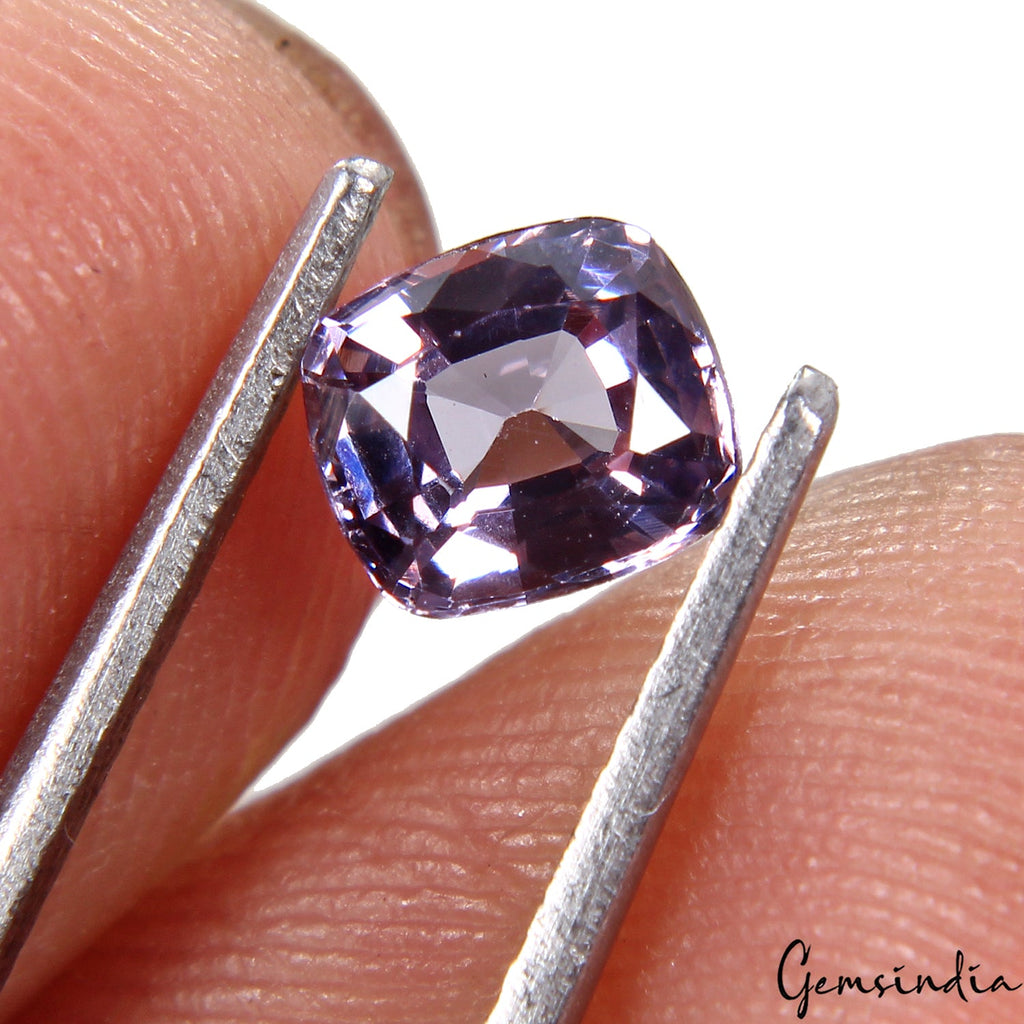0.60 Ct. 6x5mm Natural Purple Spinel Cushion Cut- Unheated Ceylon Loose Gemstone