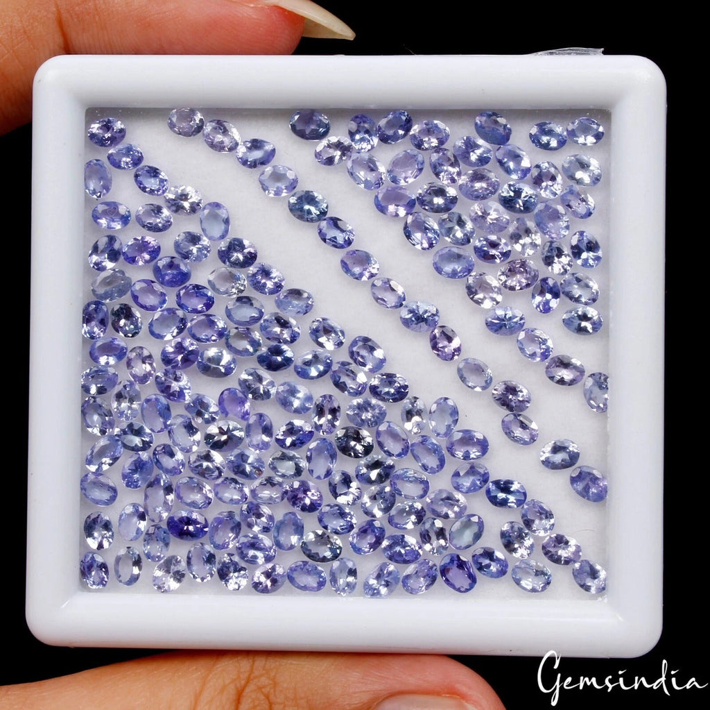 165 Pcs Natural Tanzanite Sparkling Finest Quality Lot 4x3mm Loose Gemstones