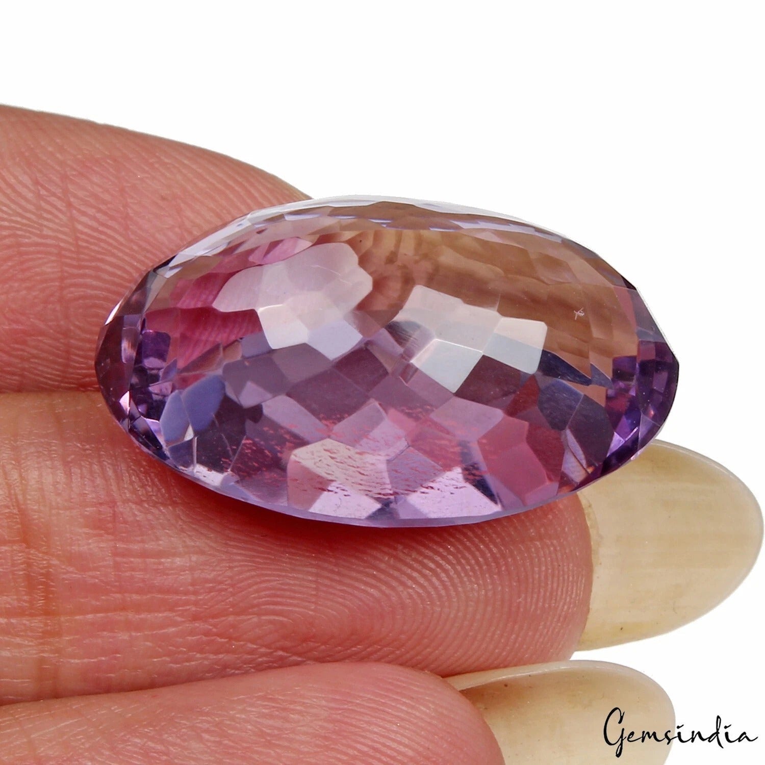 26.80 Ct Natural Untreated Purple Amethyst Oval Faceted Loose Gems For Jewelry