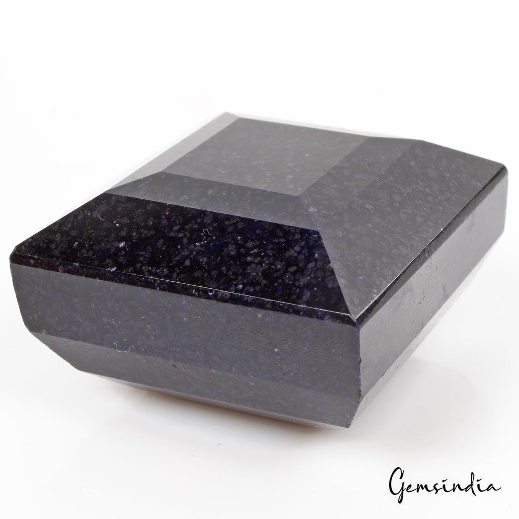 Huge 1500 Ct Natural African Dark Blue Sapphire Square Cut Earth Mined Loose Gem