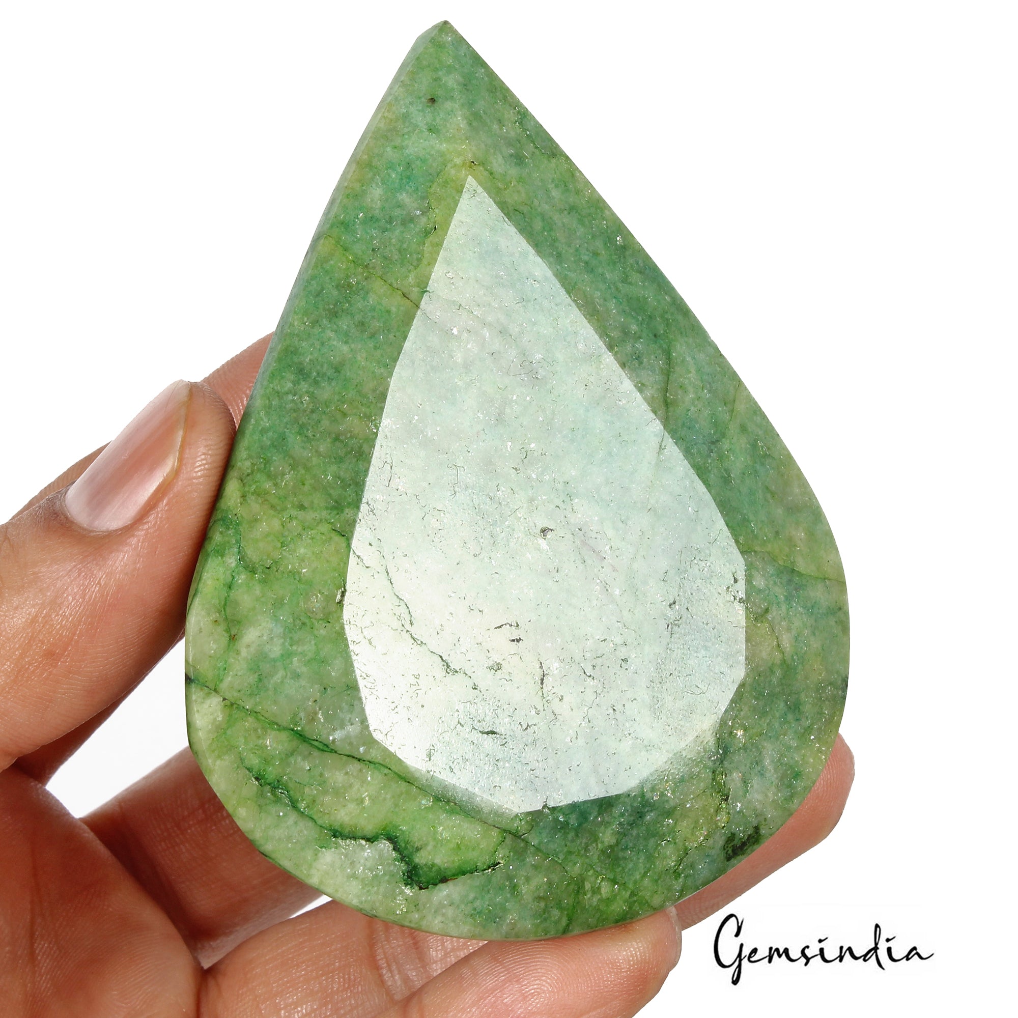 920 Cts Natural Brazilian Green Emerald Pear Faceted Huge Loose Earth Mined Gem