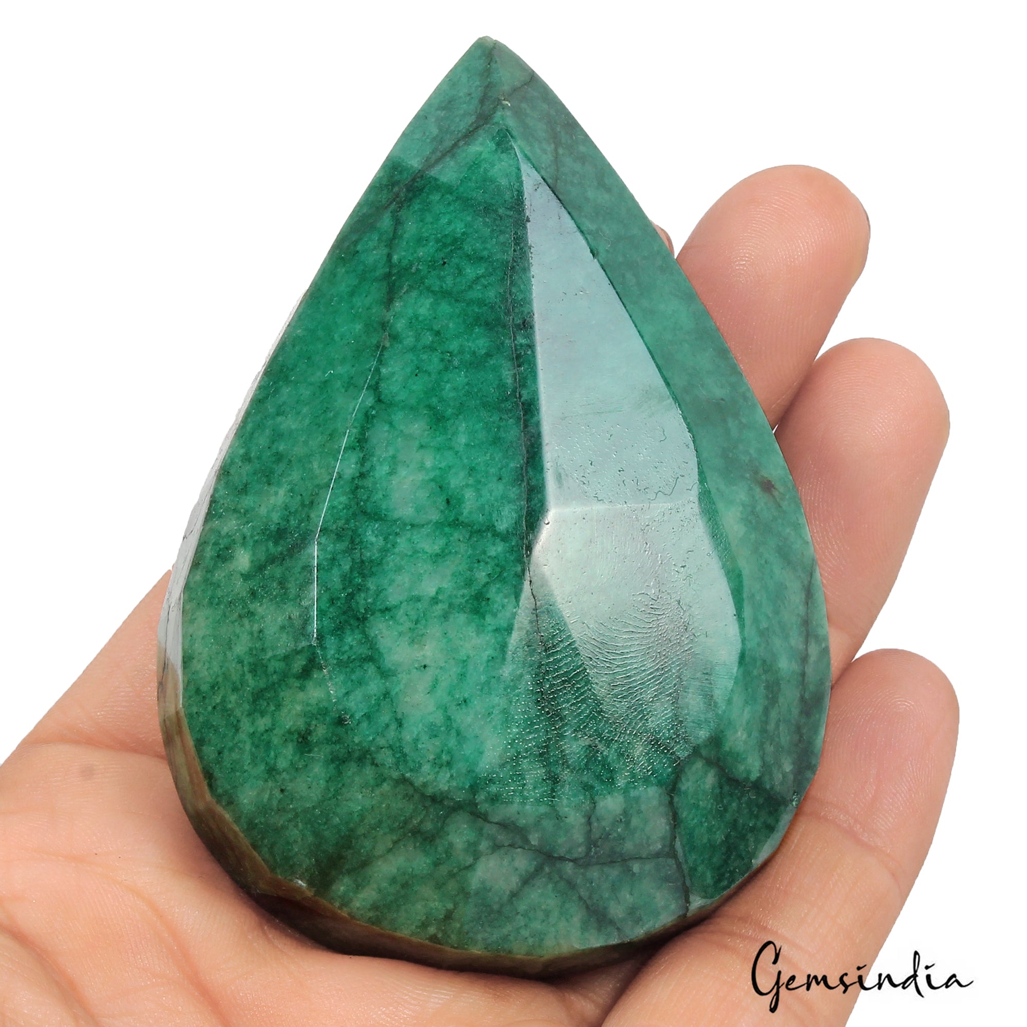 990 Ct Natural Green Zambian Emerald Pear Cut Faceted Earth Mined Huge Size Gems