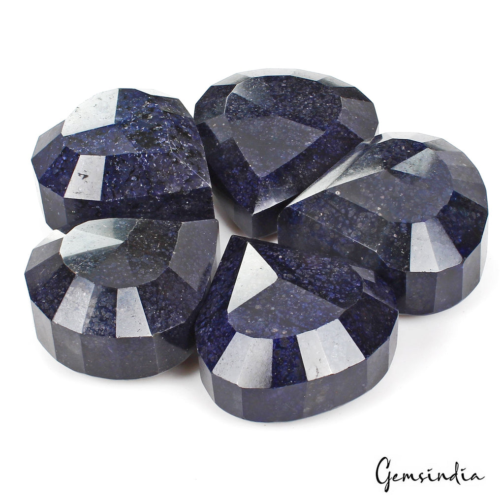 5 Pcs/2.25 Kilo Top Blue Sapphire Huge Pear Cut Loose Wholesale Display Gemstone