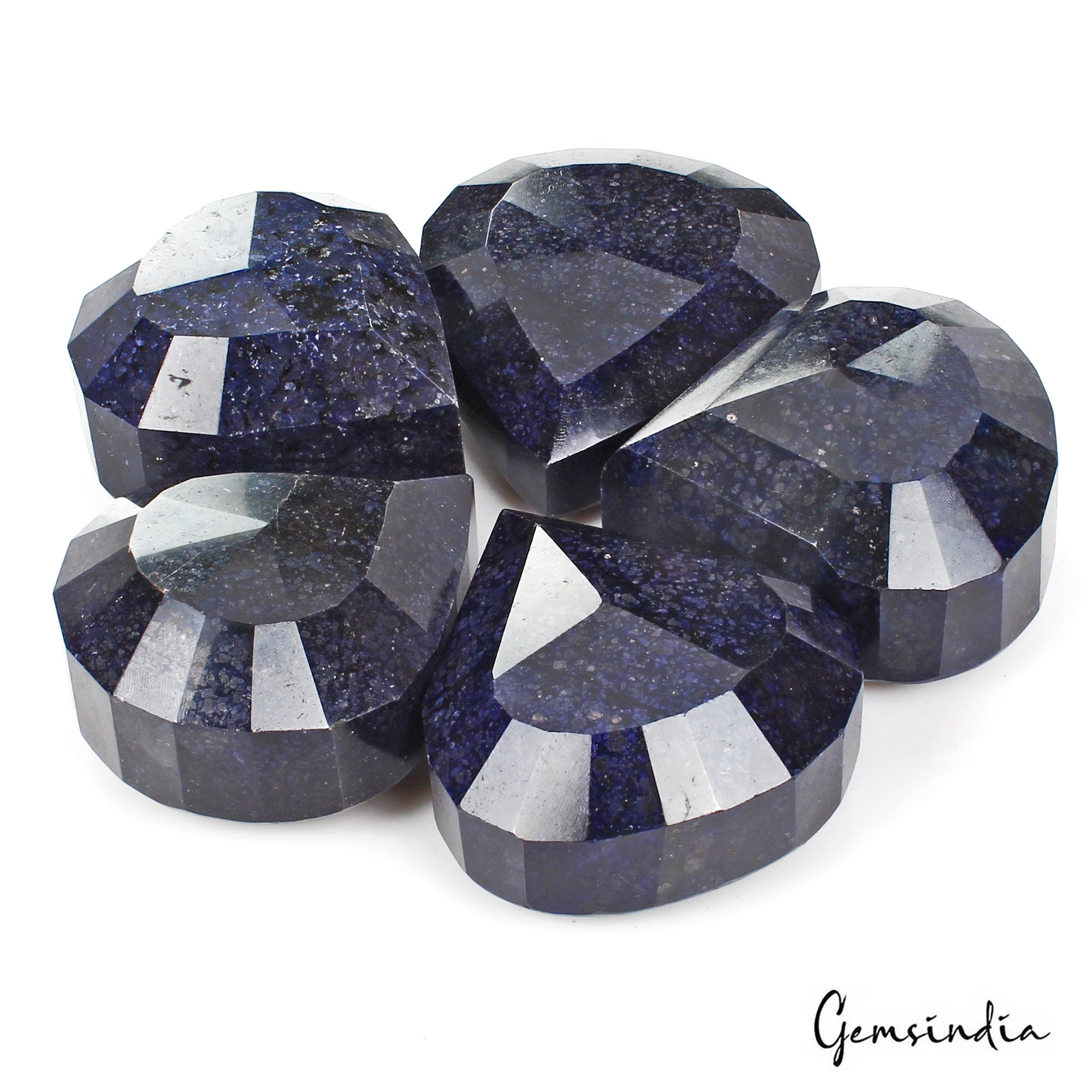 5 Pcs/2.25 Kilo Top Blue Sapphire Huge Pear Cut Loose Wholesale Display Gemstone