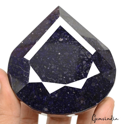 African Blue Sapphire Loose Gemstone, Color Enhanced — 81 x 76 x 40 mm, 2180 Ct, Africa