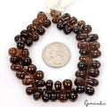 53 Pcs Natural Untreated Smoky Quartz Peardrop Cab Bead/Briolettes Strand 8 Inch