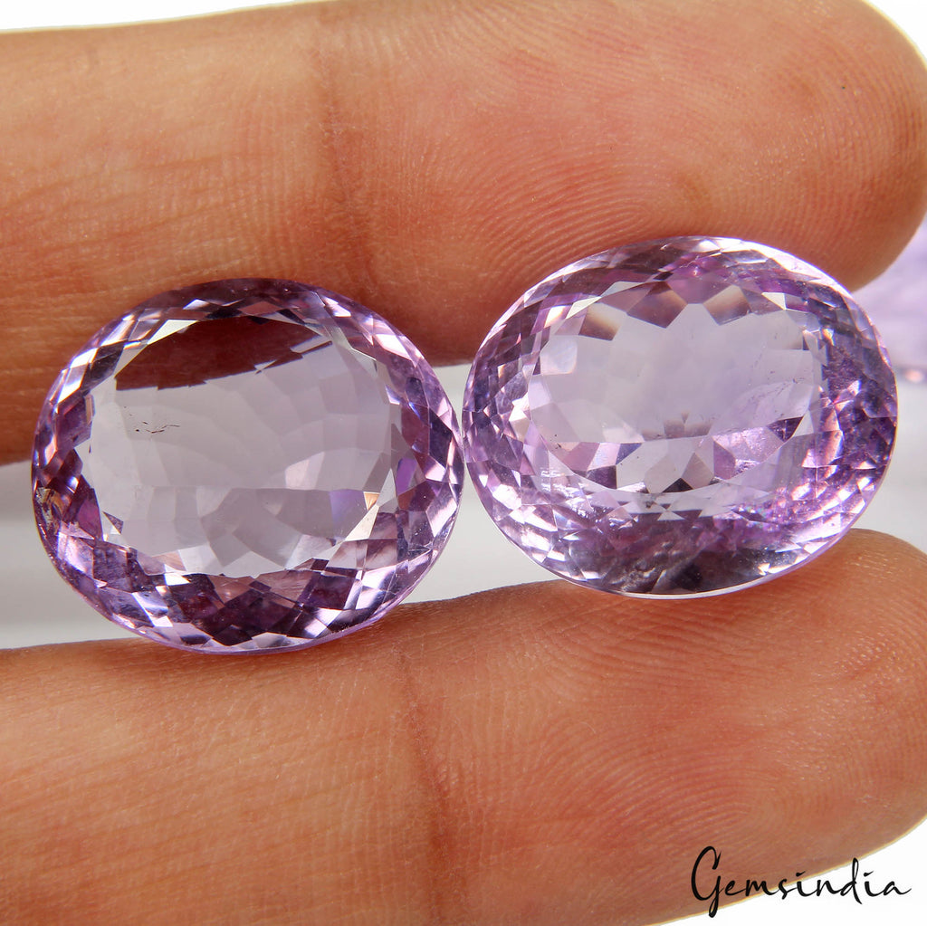 Amethyst Lot, Loose Gemstone, Oval Cut, Purple — 11 Pieces, 17mm to 21mm, 205.70 Ct