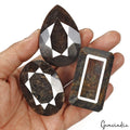 1750 Cts/3 Pcs Natural Untreated Black Sapphire Mix Faceted Loose Wholesale Gems