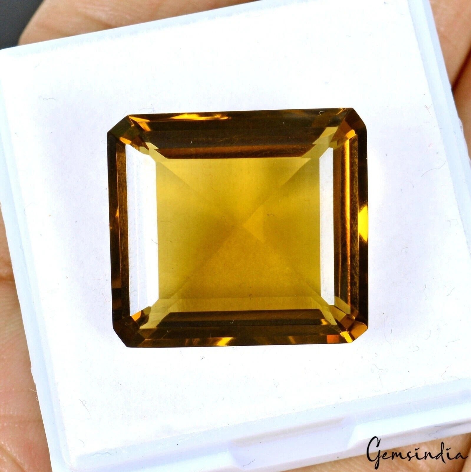 33 Cts Natural Unheated Brazilian Brown Citrine Octagon Cut Loose Gem For Ring