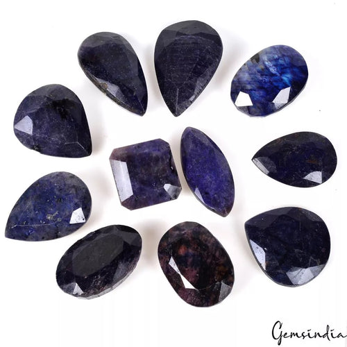 African Blue Sapphire Lot, Loose Gemstone, Color Enhanced — 11 Pieces, 21mm to 35mm, 780 Ct, Africa