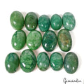 Emerald Lot, Cabochon, Color Enhanced, Green — 14 Pieces, 23mm to 32mm, 770 Ct, Brazil