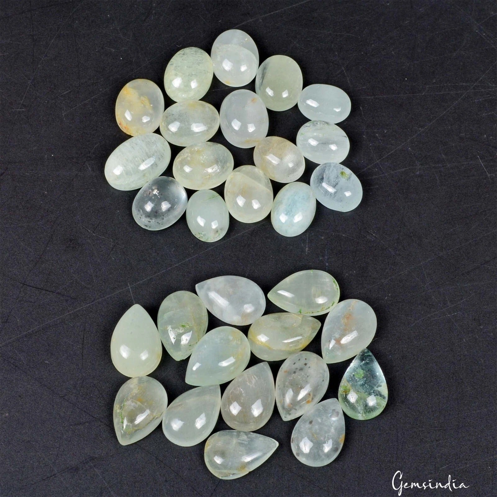 Beryl Lot, Cabochon, Untreated — 30 Pieces, 08mm to 12mm, 86.60 Ct, Brazil