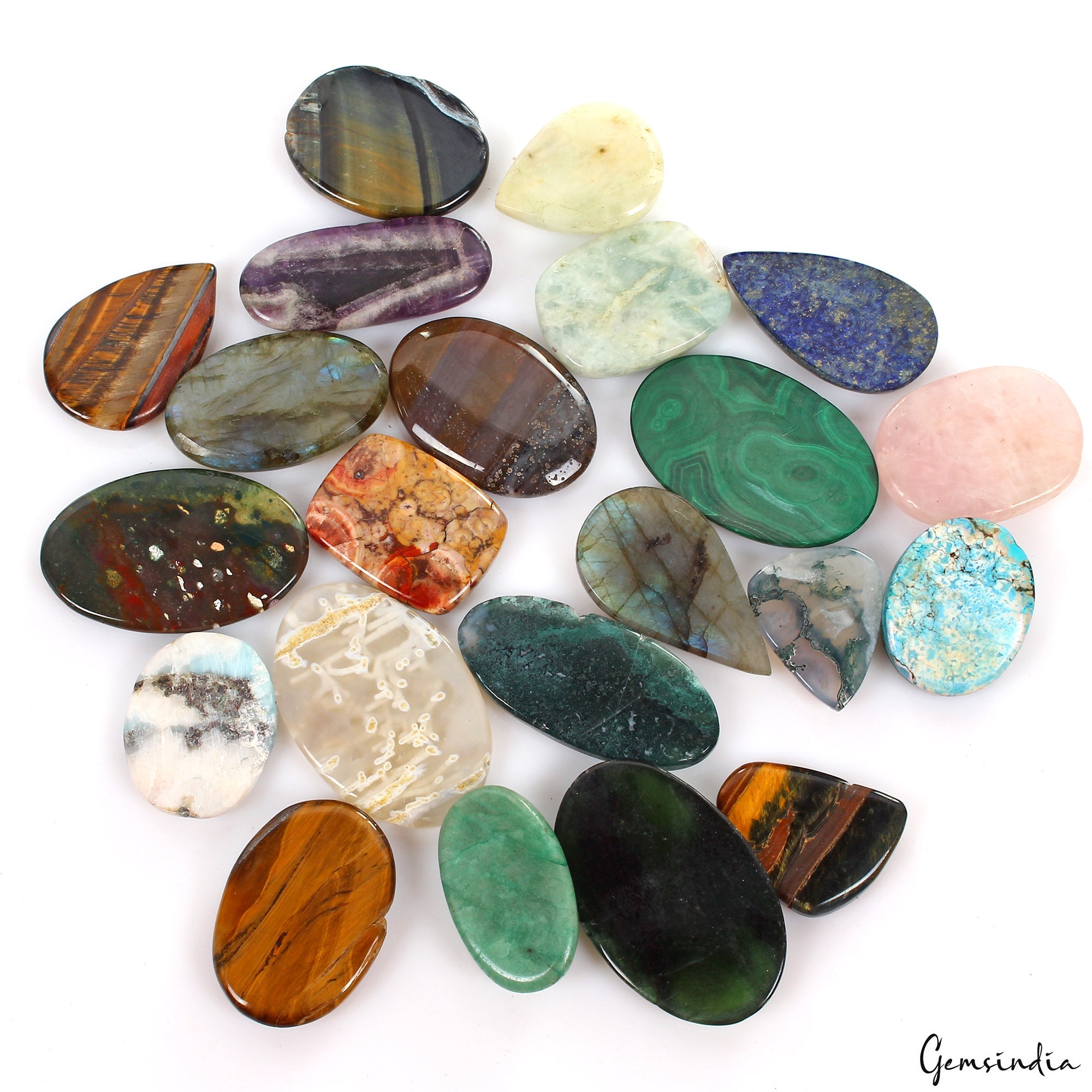1180Ct Wholesale Lot Natural All Kind Semi Precious Loose Gemstones Mix Cabochon