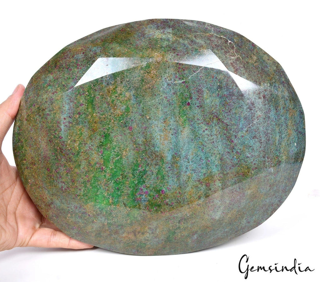 16.55 Kilo Natural Ruby Fuchsite Huge Oval Museum Size Untreated Rare Gemstone