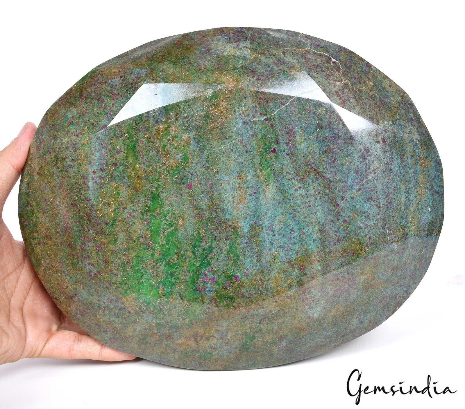 16.55 Kilo Natural Ruby Fuchsite Huge Oval Museum Size Untreated Rare Gemstone