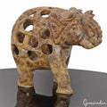 Soapstone Elephant Mom with Baby in tummy Statue/Sculpture Art Decor ~1030 Cts